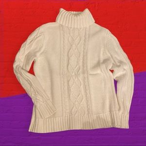 XL Eddie Bauer cable knit Turtle neck
